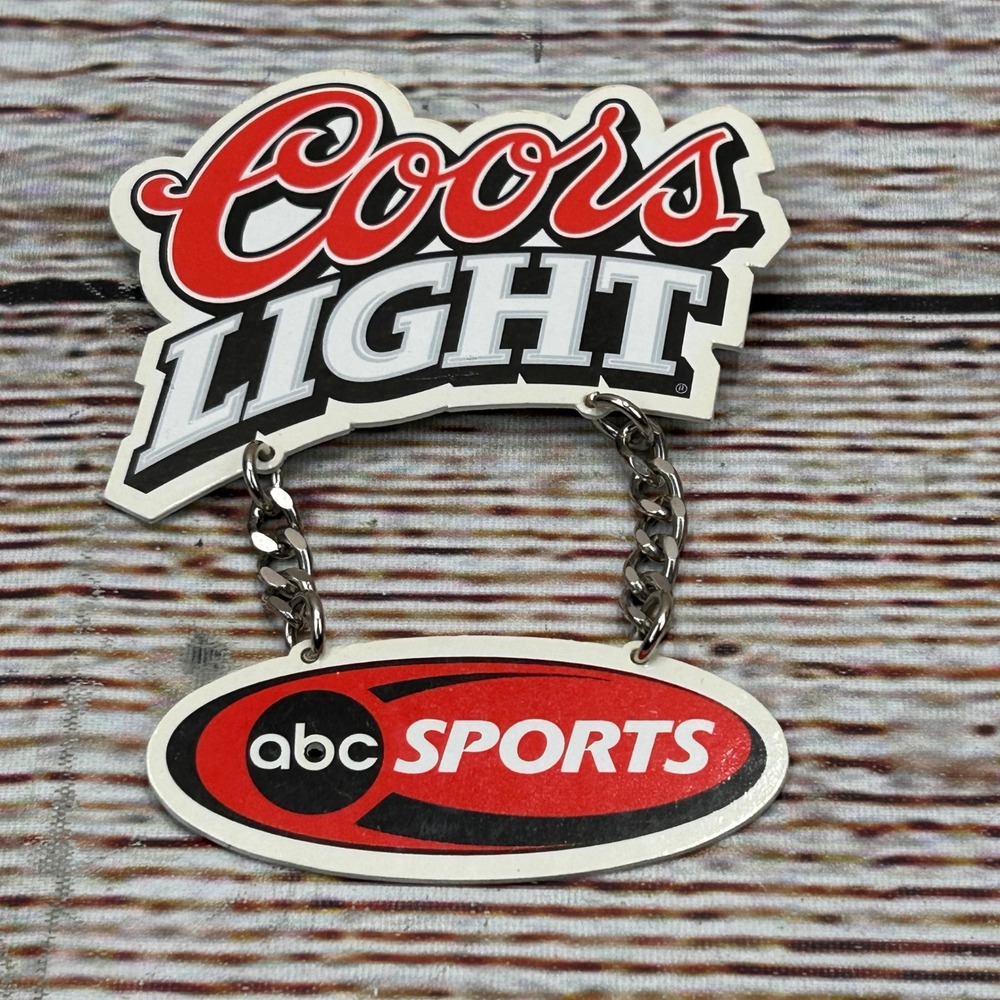 Vintage‎ Coors Light abc SPORTS Dangle Pin Beer Advertising Promo Collectible